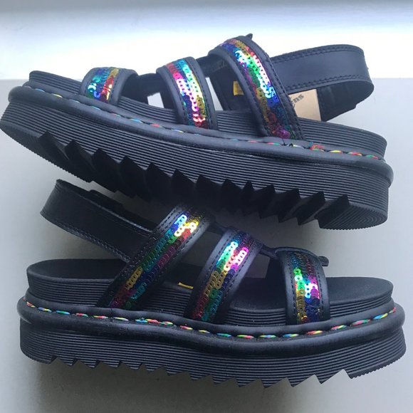 DR MARTENS YELENA RAINBOW SEQUIN SANDAL US WOMEN 6 - Picture 4 of 7